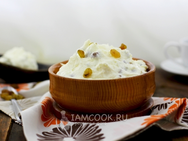 Творожная масса с изюмом, рецепт с фото