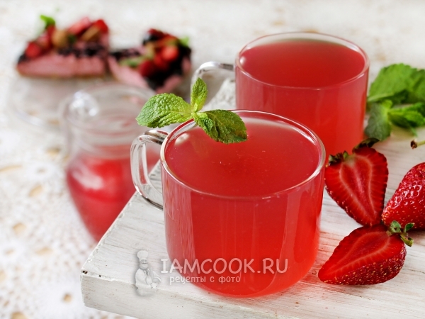Кисель из клубники, рецепт с фото