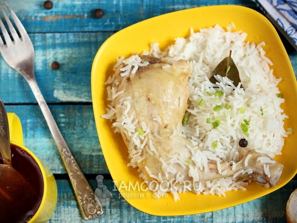 Куриные окорочка с рисом в мультиварке, рецепт с фото