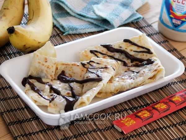 Тайские блинчики с бананом, рецепт с фото