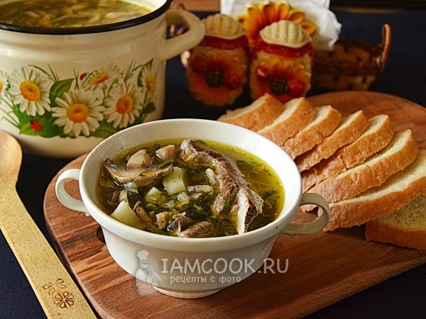 Суп из замороженных шампиньонов, рецепт с фото