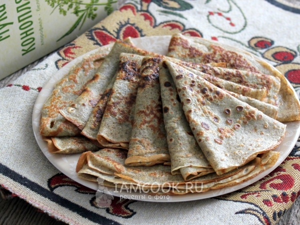 Блины с конопляной мукой, рецепт с фото