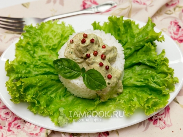 Куриное филе в сливках с песто из базилика, рецепт с фото