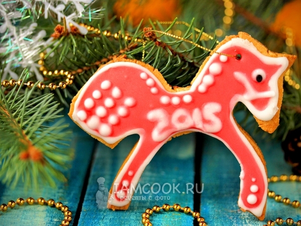 Новогоднее печенье «Лошадка» на ёлку, рецепт с фото
