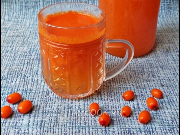 Сок из облепихи на зиму, рецепт с фото
