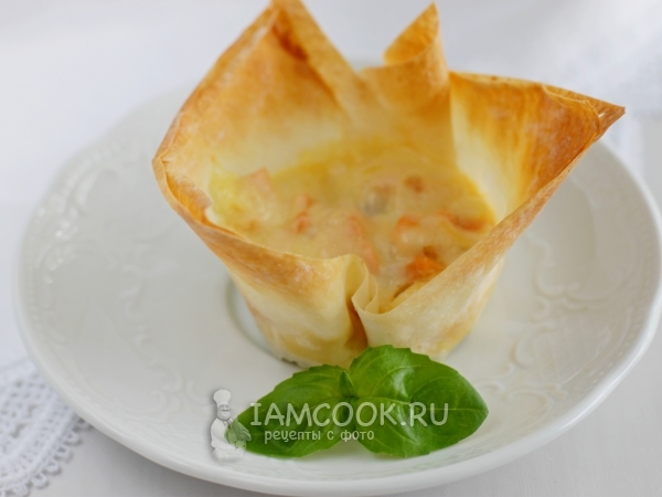 Мешочки из теста фило, рецепт с фото