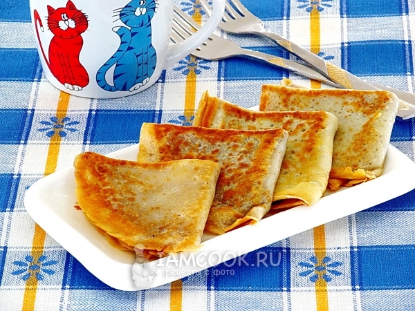 Блинчики с корицей и сахаром, рецепт с фото