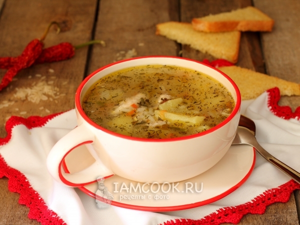 Рисовый суп с курицей, рецепт с фото