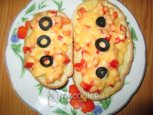 Горячий бутерброд а-ля брускетта, рецепт с фото