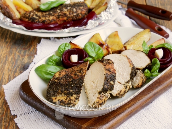 Куриное филе в фольге в духовке, рецепт с фото