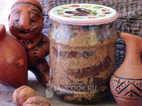 Баклажаны в ореховом соусе на зиму, рецепт с фото