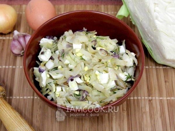 Капустная начинка для пирожков, рецепт с фото