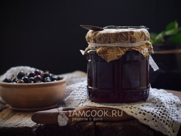 Желе-пятиминутка из черной смородины, рецепт с фото