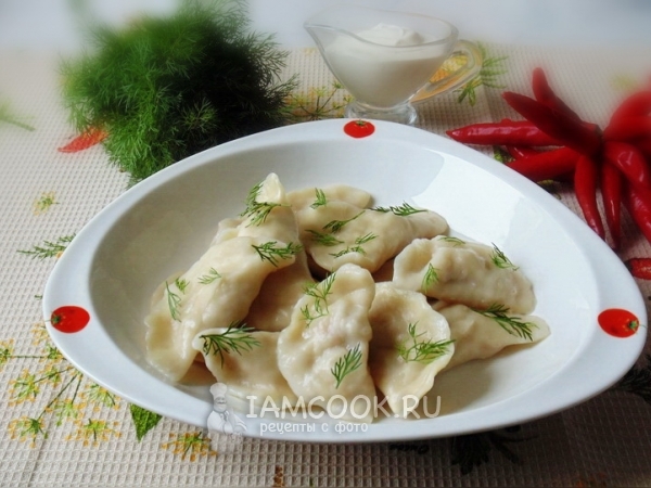Вареники с отварным мясом, рецепт с фото
