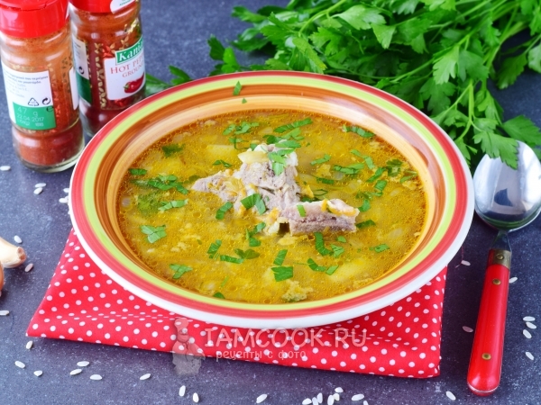 Суп с рисом, картофелем и мясом, рецепт с фото