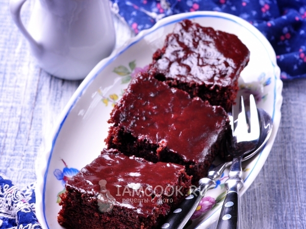 Брауни с клюквой и какао, рецепт с фото