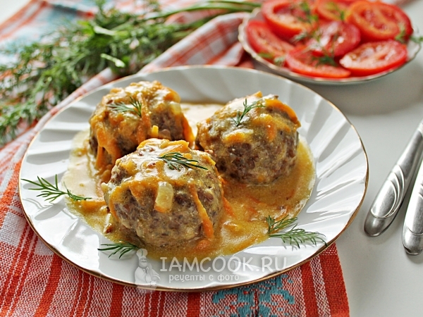 Тефтели с гречкой в мультиварке, рецепт с фото