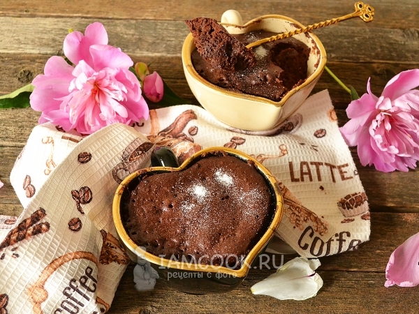 Кекс в микроволновке за 3 минуты, рецепт с фото