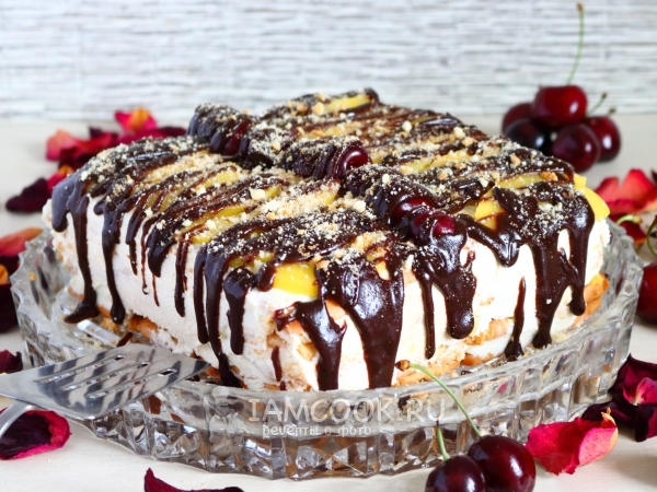 Творожный торт без выпечки, рецепт с фото