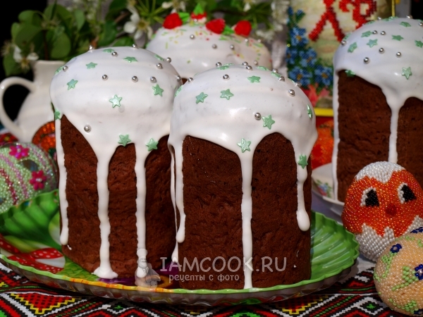 Шоколадный кулич, рецепт с фото