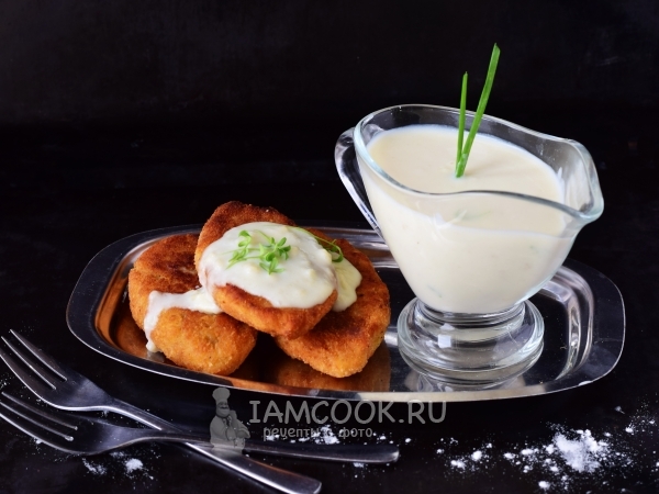 Молочный соус для котлет, рецепт с фото