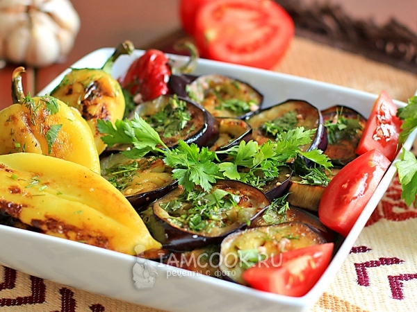 Жареные баклажаны в маринаде, рецепт с фото