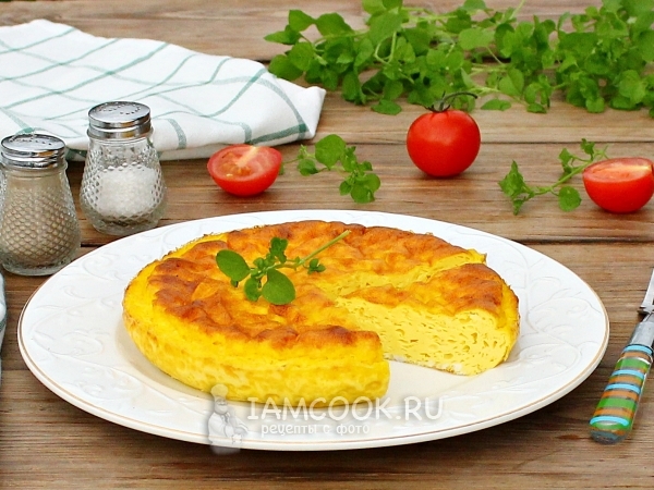 Пышный омлет с молоком в духовке, рецепт с фото