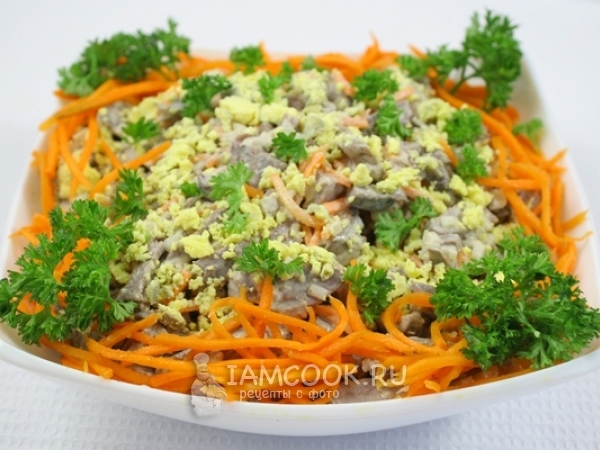 Салат из говяжьего сердца, рецепт с фото