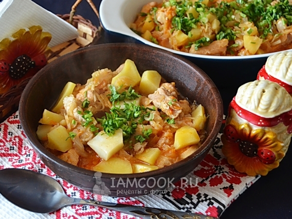 Бигус из свежей капусты с картошкой, рецепт с фото