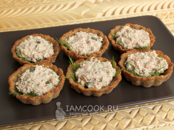 Тарталетки с печенью трески, рецепт с фото
