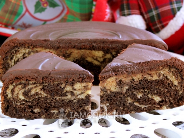 Торт Зебра в мультиварке, рецепт с фото