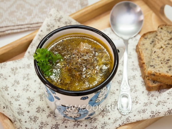 Суп грибной с вермишелью, рецепт с фото