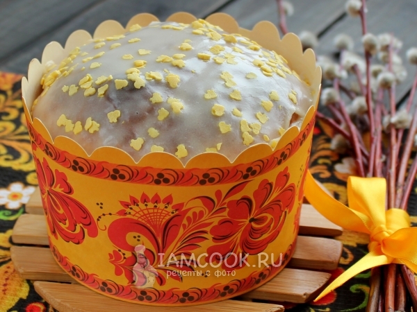 Пасхальный творожный кулич, рецепт с фото