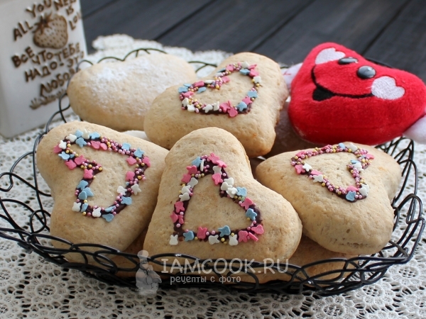 Печенье ромовое «Сердечки», рецепт с фото