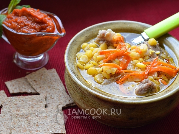 Гороховый суп с говядиной, рецепт с фото
