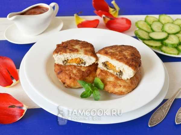 Куриные котлеты с грибами, рецепт с фото