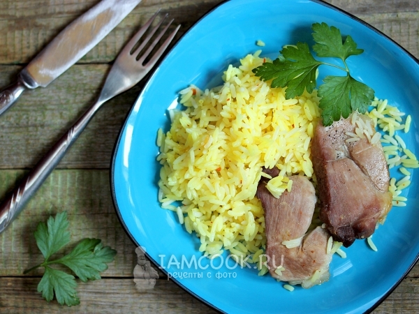 Рис с мясом в духовке, рецепт с фото