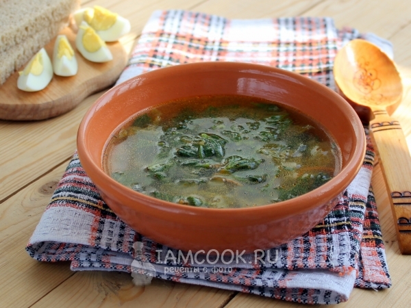 Зеленый борщ с крапивой, рецепт с фото