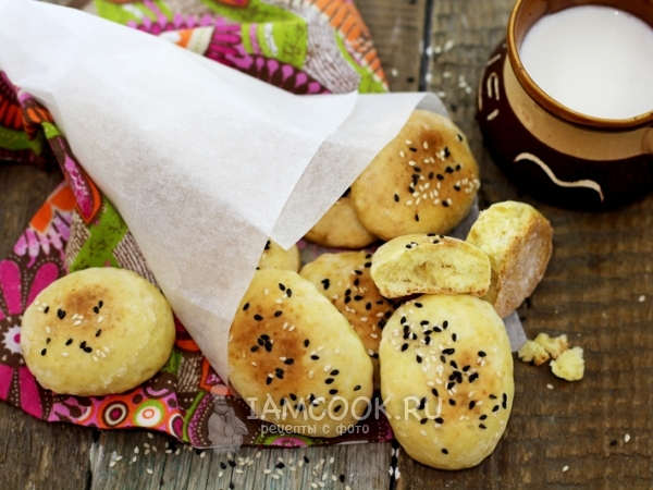 Пышки на сметане в духовке, рецепт с фото