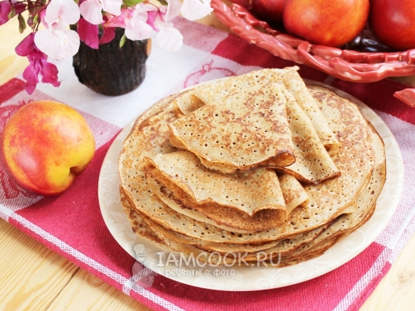 Гречневые блины (тонкие), рецепт с фото