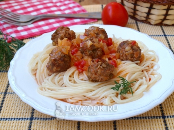 Фрикадельки в томатном соусе, рецепт с фото