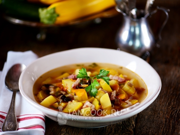 Суп с кабачками и картошкой, рецепт с фото