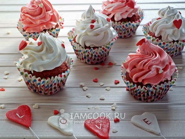 Капкейки «Красный бархат», рецепт с фото