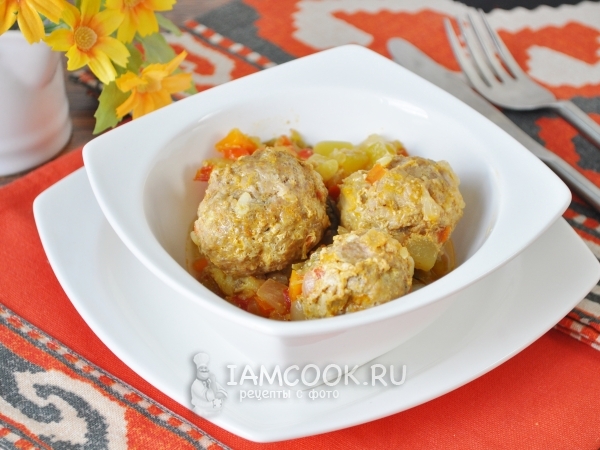 Фрикадельки с овощами и розмарином, рецепт с фото