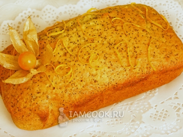 Маково-апельсиновый кекс, рецепт с фото