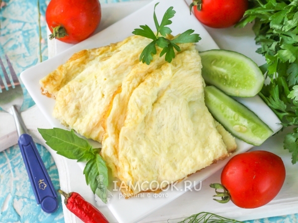 Воздушный омлет на сковороде, рецепт с фото