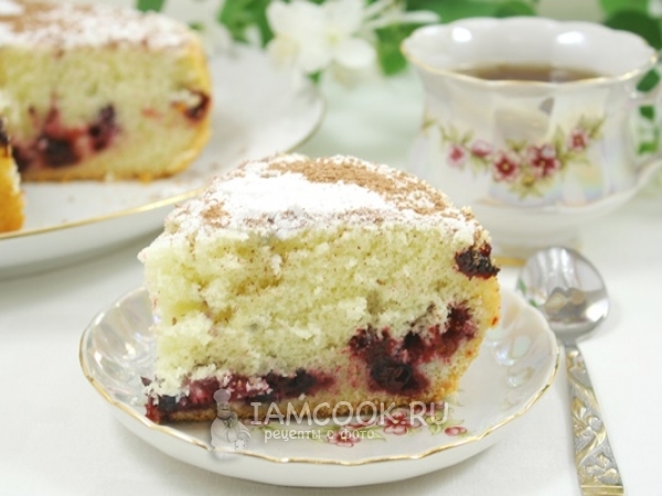 Шарлотка с черной смородиной в мультиварке, рецепт с фото