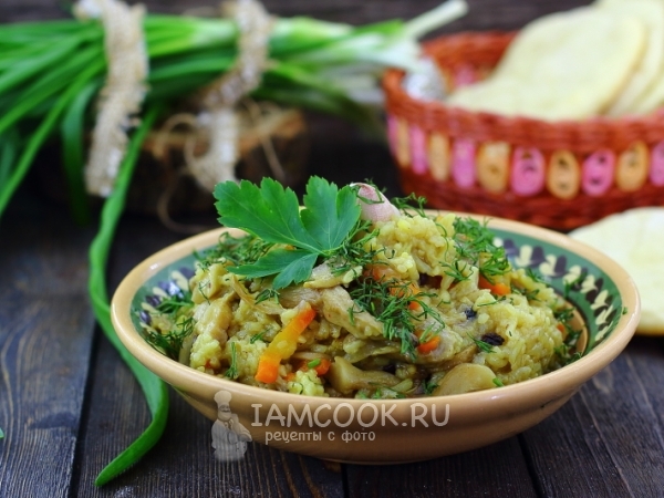 Плов с грибами в мультиварке, рецепт с фото