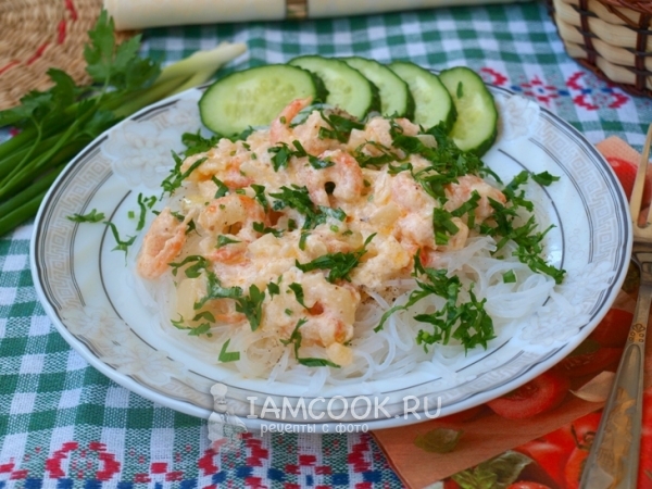 Креветки в сливочно-чесночном соусе, рецепт с фото