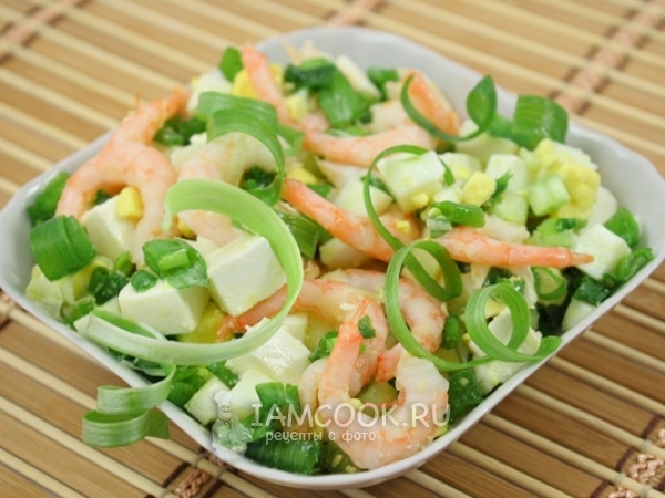 Салат «Аристей» с креветками и сыром Фета, рецепт с фото